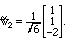 w_2-tilde = 1/Sqrt(6) (1,1,-2)