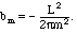 b_m = -L^2 /2 Pi m^2