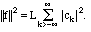 ||f||^2 = sum |c_k|^2.