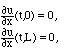 partial u[t,0]/  partial  x = 0, partial u[t,L]/ partial x = 0
