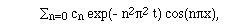 Sum_{n=0} c_n exp(-n^2 pi t) cos(n pi x)